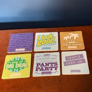 Anchorman Movie Quote Six Coasters Set